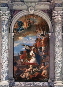  Gregorio Pintura al %c3%b3leo - Altar De San Gregorio Magno a la manera Sebastiano Ricci